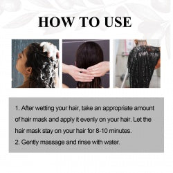OUHOE Collagen Hair Mask, Repair Dry And Frizzy Hair Deep Moisturizing And Smoothing Hair Treatment Mask