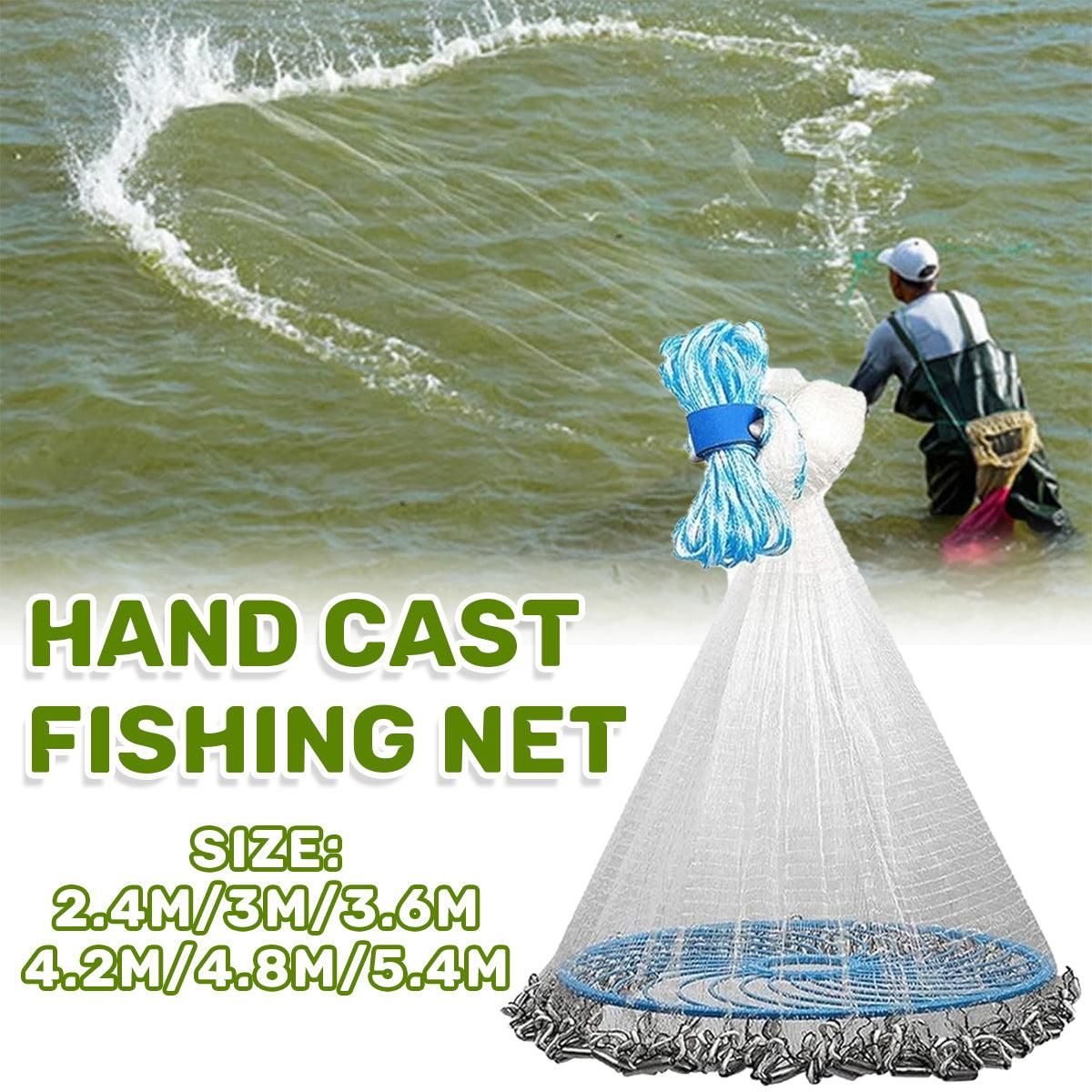 Frisbee Hand Casting Fishing Net Easy Throw Bait Net Swinging Tackle Gear - 360cm