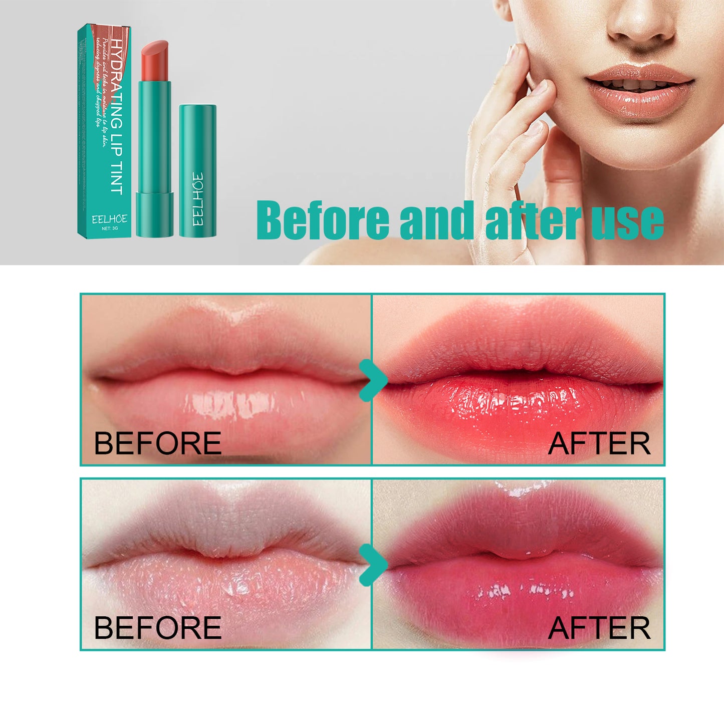 Moisturizing Lip Gloss  Rose Powder