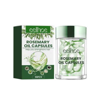 EELHOE Rosemary Oil Capsules, Nourish Hair Roots Prevent The Loss Of Solid Hair And Hair Moisturizing Hair Care Essential Oil