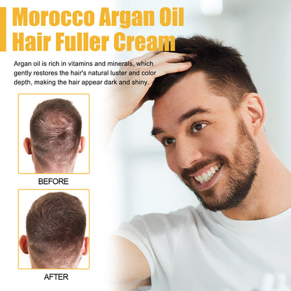 OUHOE Argan Oil Hydrating Hair Cream, Scalp Massage Moisturizing Root Soft Thick Hair Cream