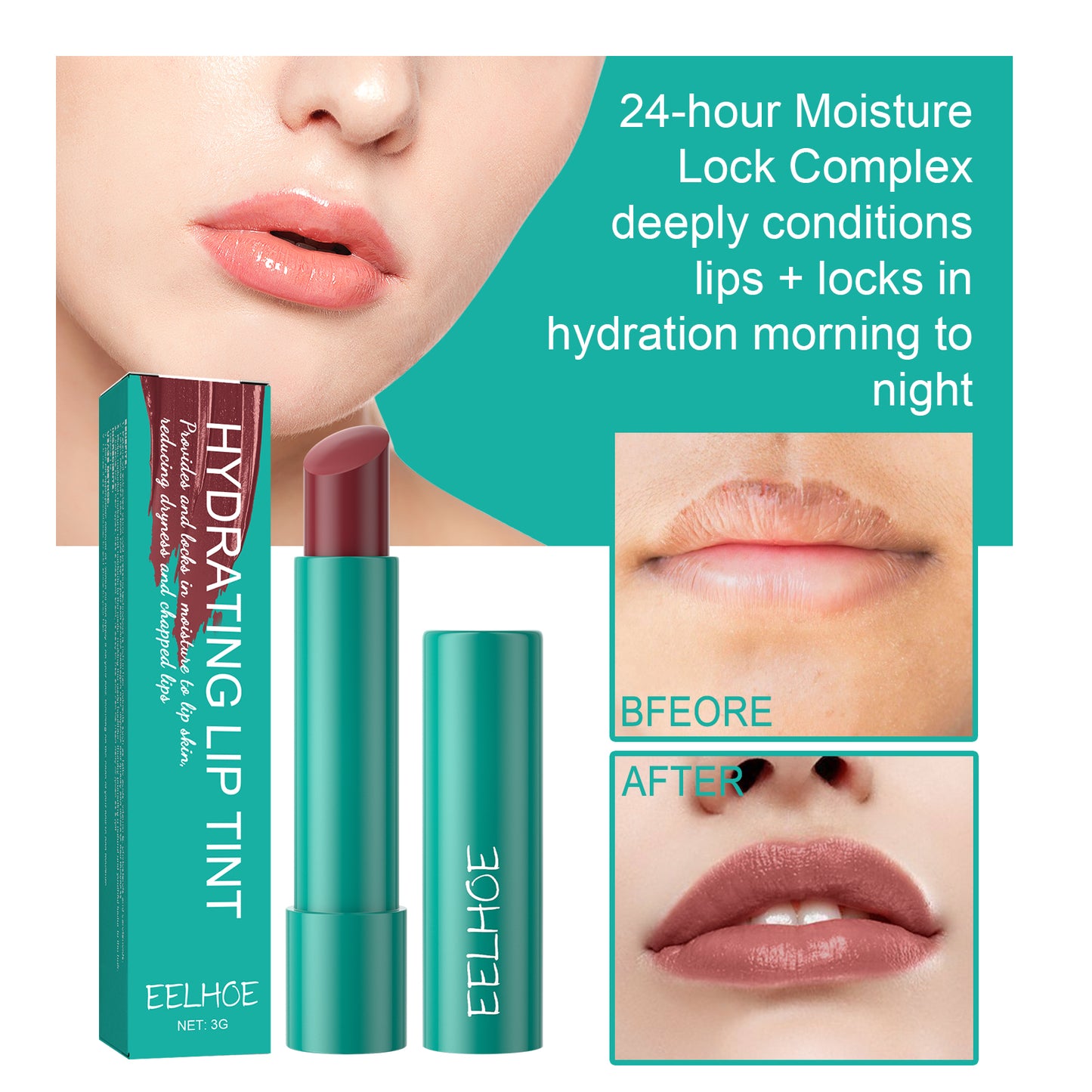 Moisturizing Lip Gloss  Rose Powder