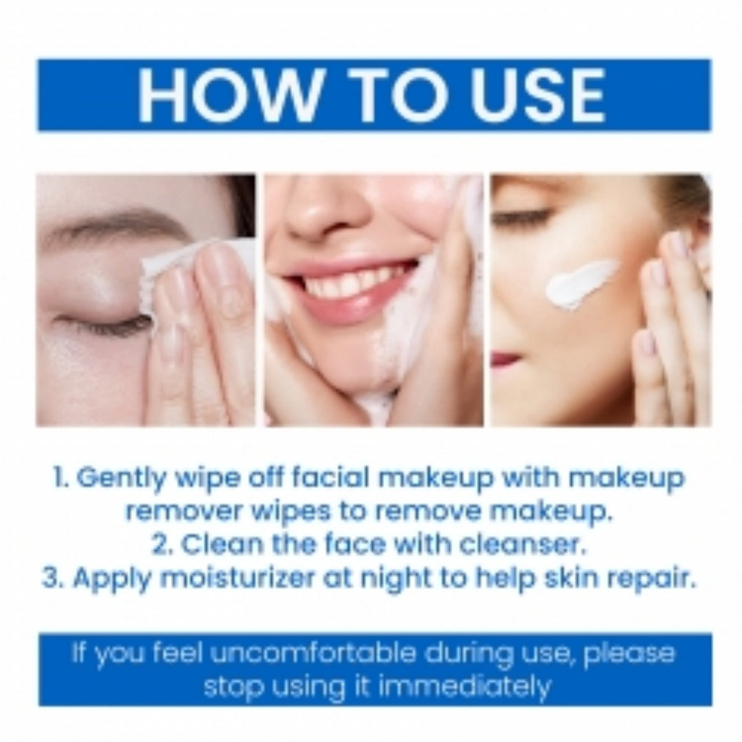 EELHOE Gentle Makeup Remover Wipes Deep Cleanse Face Eye And Lip Makeup Gentle Refreshing Non-Irritating Makeup Remover Wipes
