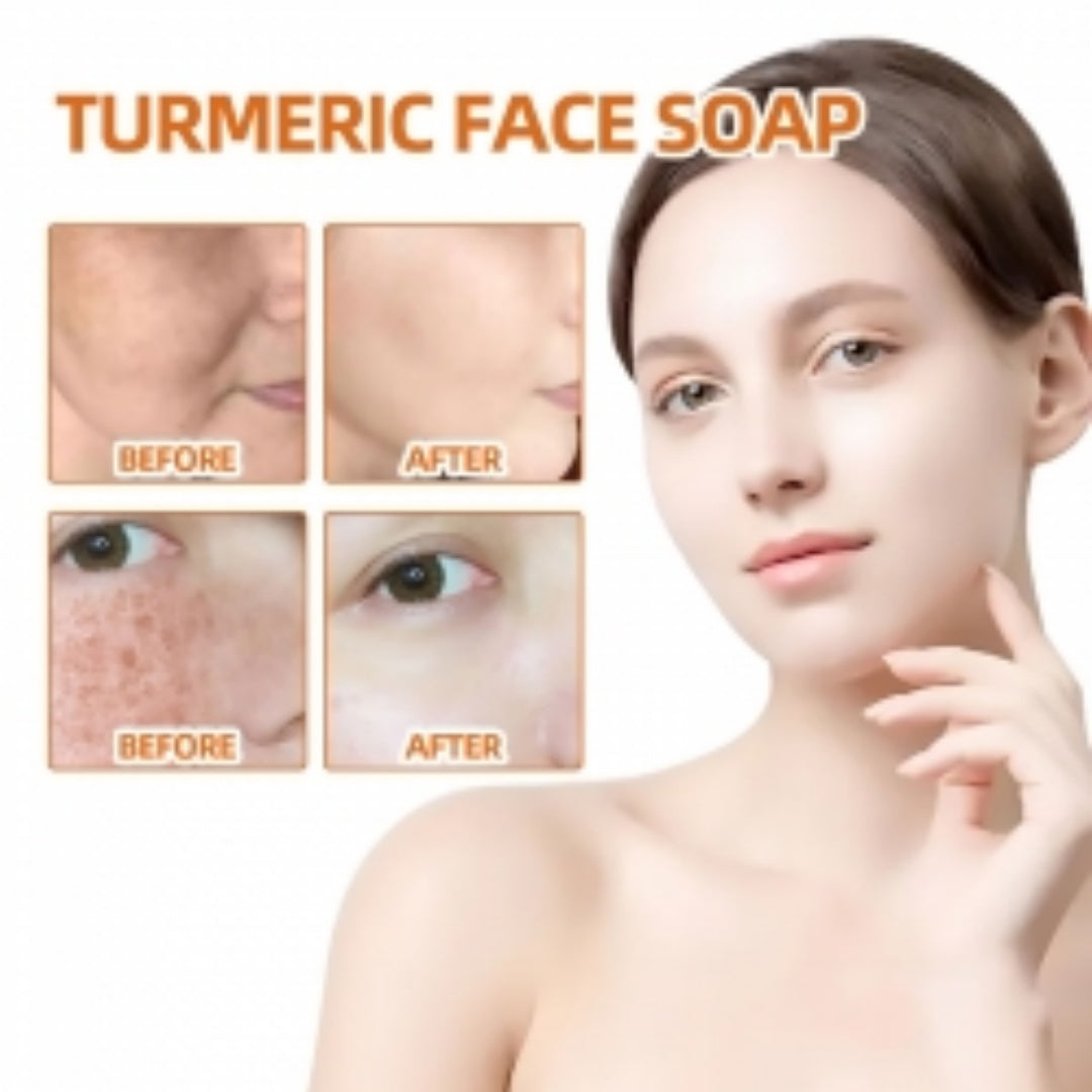 West&Month Turmeric Face Soap, Face Repair Gentle Cleansing, Fade Spots And Smooth Fine Lines Cleaner Soap