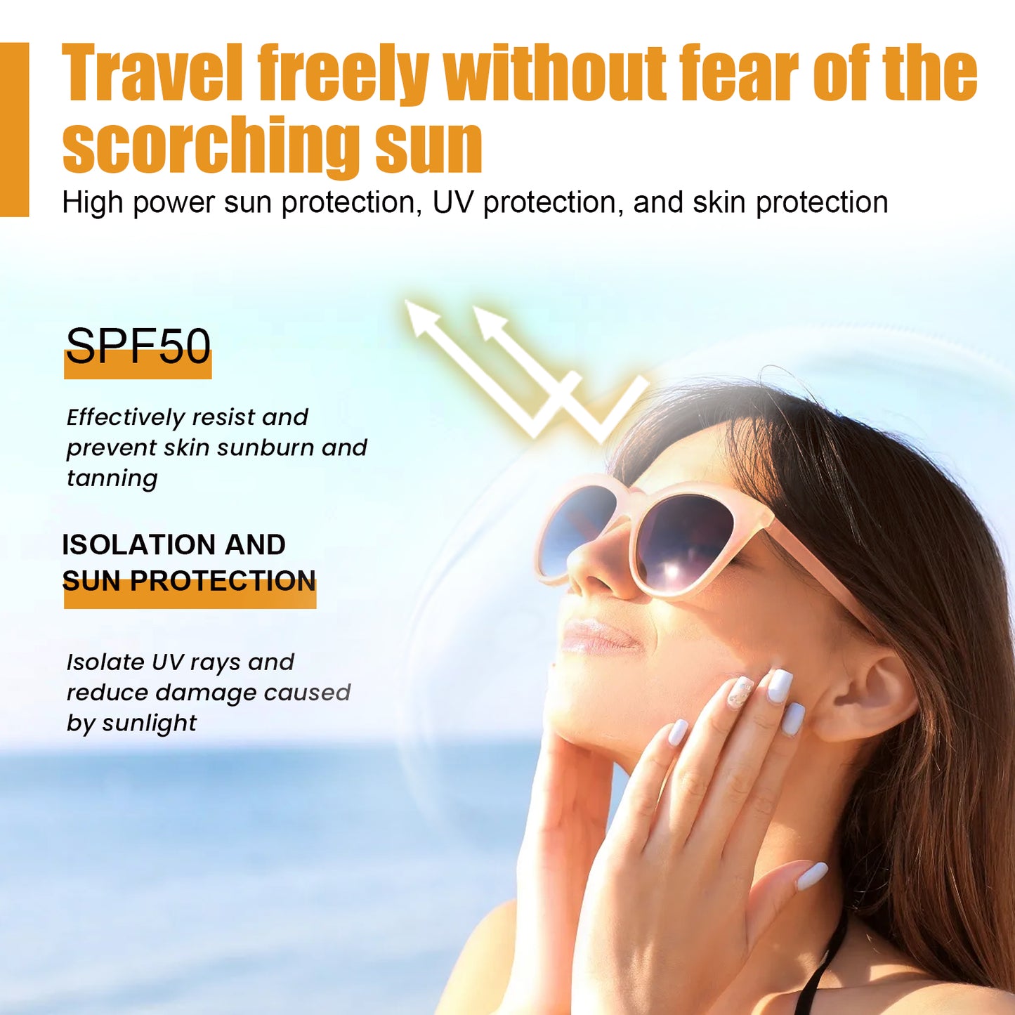 EELHOE Small Aperture Protective Spray, Isolation, Uv Protection, Waterproof, Sweat Proof, White And Clear Skin Feeling