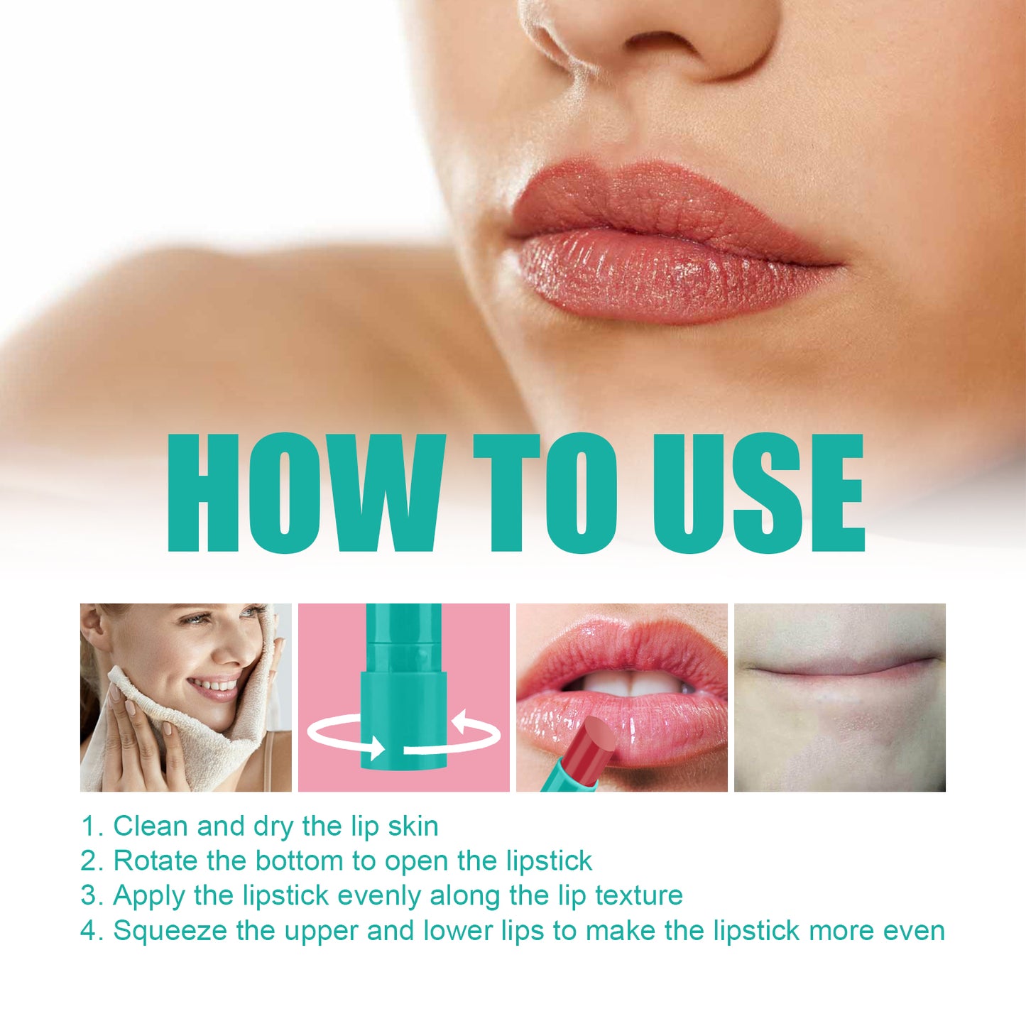 Moisturizing Lip Gloss  Rose Powder