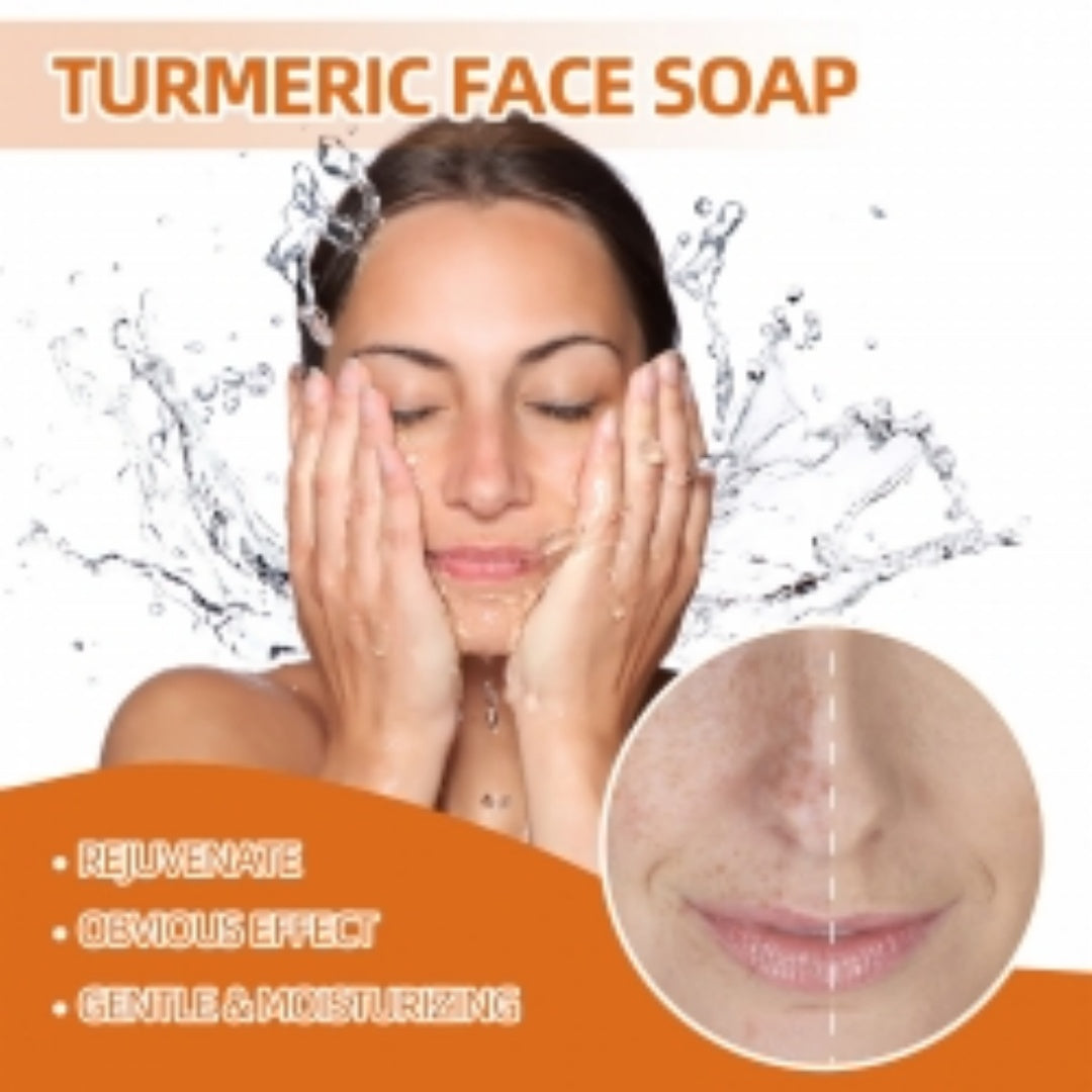 West&Month Turmeric Face Soap, Face Repair Gentle Cleansing, Fade Spots And Smooth Fine Lines Cleaner Soap