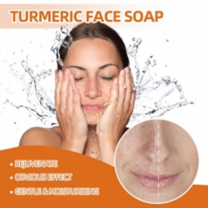 West&Month Turmeric Face Soap, Face Repair Gentle Cleansing, Fade Spots And Smooth Fine Lines Cleaner Soap