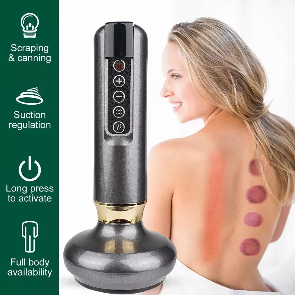 12 Levels Electric Cupping Massager Vacuum Suction GuaSha Anti Cellulite Beauty