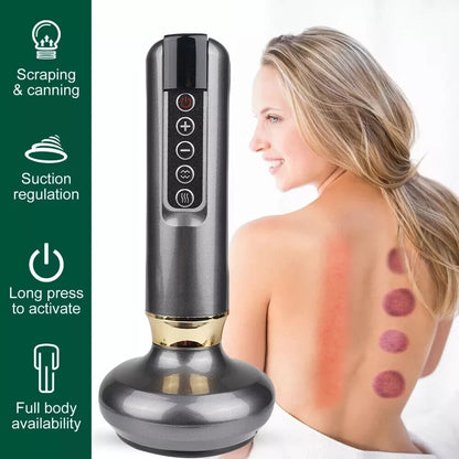 12 Levels Electric Cupping Massager Vacuum Suction GuaSha Anti Cellulite Beauty