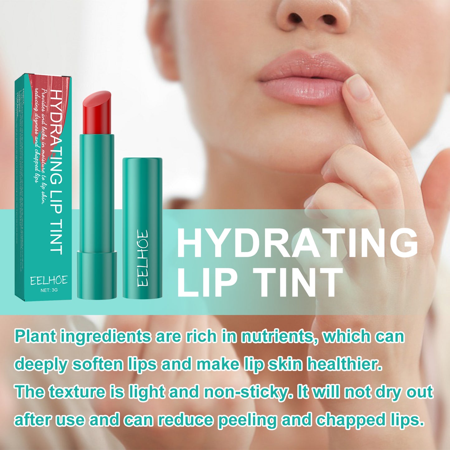 Moisturizing Lip Gloss  Rose Powder