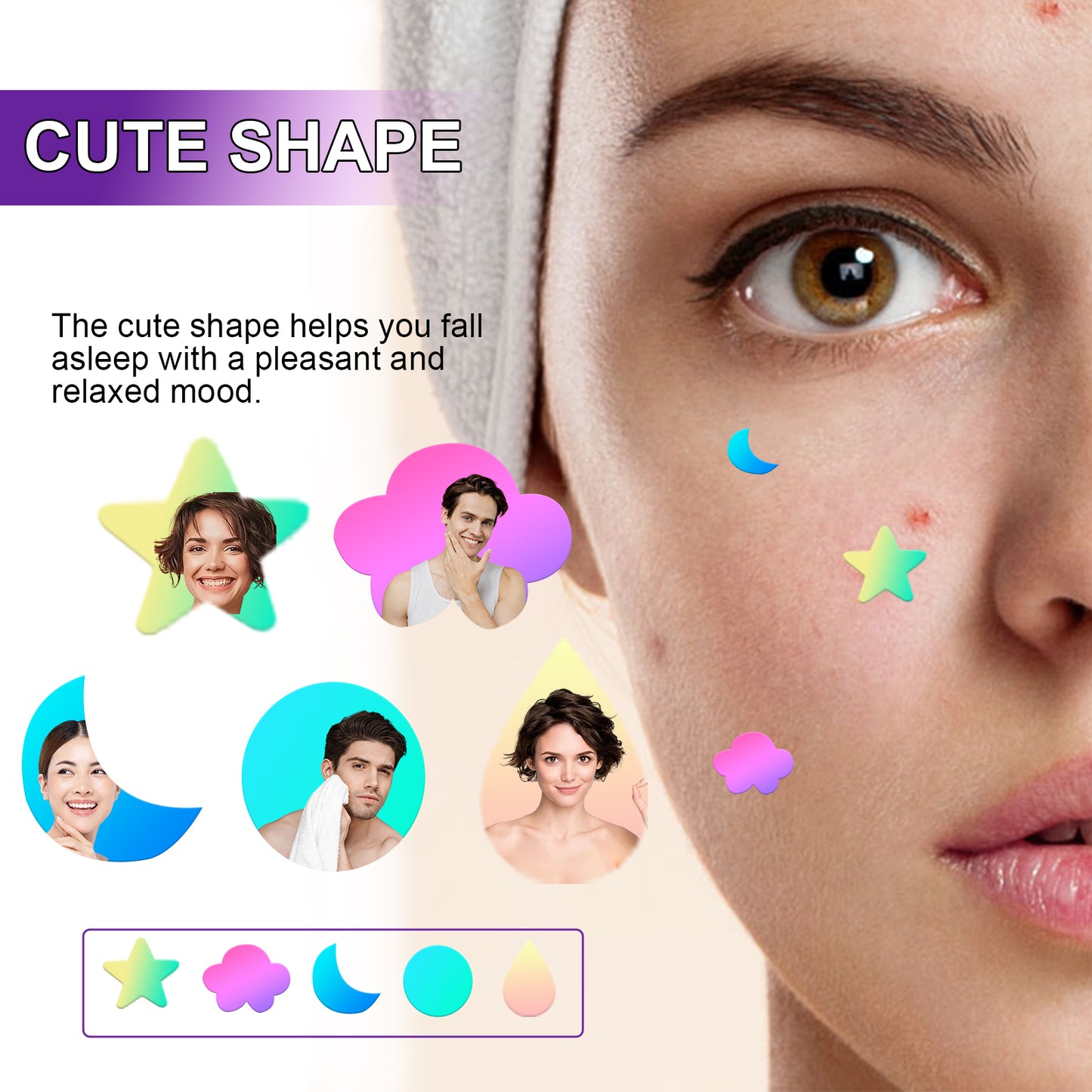 Jaysuing Acne Patches, Lightening Facial Acne Pimples Closed Repair Balance Skin Delicate Pore Care