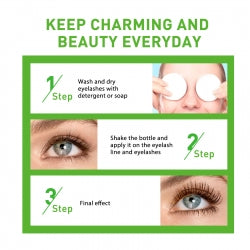 West&Month Castor Oil Eyelash Serum, Natural Slender Long Moist Curl Gentle Black Dense Beautiful