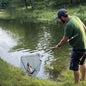 A multifunctional telescopic fishing net, the handle can be extended from 110 cm to 210 cm, which is very suitable for freshwater fishing, suitable for children and adults to use.