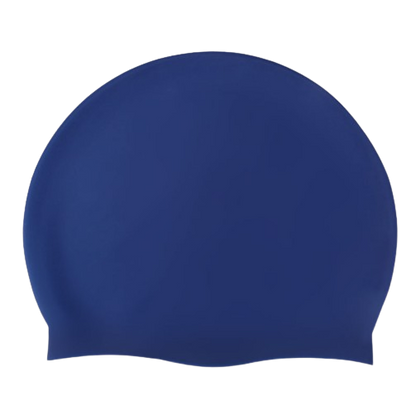Silicone Swimming Cap Large Waterproof Swim Hat for Long Hair Men Women Adults-Navy
