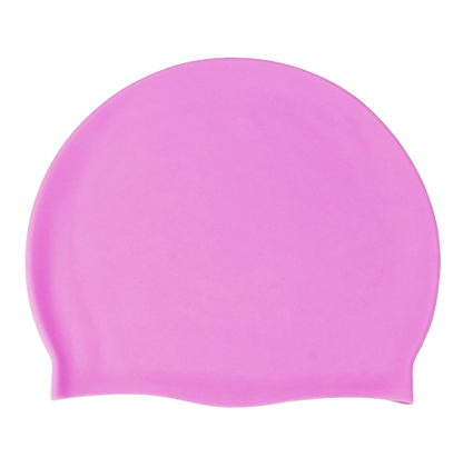 Silicone Swimming Cap Large Waterproof Swim Hat for Long Hair Men Women Adults-Pink