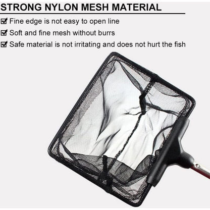 Aquarium Fishing Net Adjustable Telescopic Extendable Handle Mini Foldable for Fish Tank Compatible with Multiple Brands 1 Pack