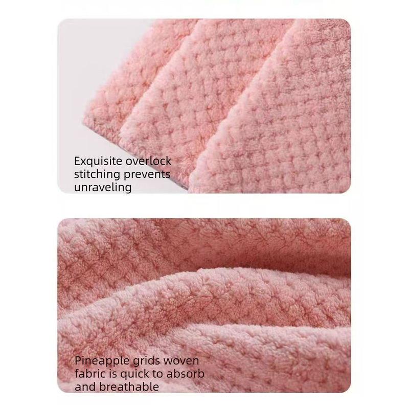 Waffle Weave Microfibre Hair Drying Towel Extra Large Super Absorbent Quick Dry Hair Wrap for Long Thick Hair-Pink