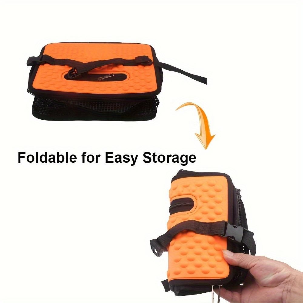 Floating Fish Keeper Net Bag Portable Quick Dry Mesh Storage for Sea and Rock Fishing-Orange L