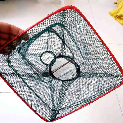 Fishing Bait Trap Fish Net Cast Dip Cage Crab Minnow Crawdad Shrimp Foldable