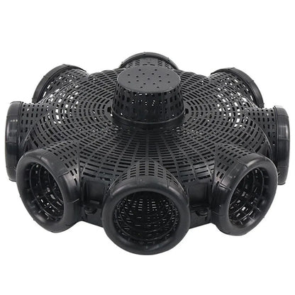 Eight Hole Eel Cage Ground Fish Trap Lobster Fishing Net Foldable Crab Catcher