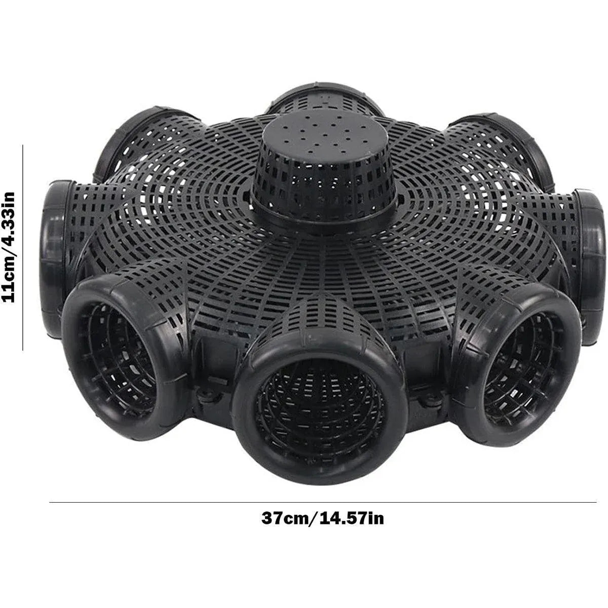 Eight Hole Eel Cage Ground Fish Trap Lobster Fishing Net Foldable Crab Catcher