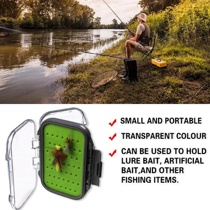Fly Fishing Hook Box Portable for Fishing Fly Bait Hair Hook Secure Storage