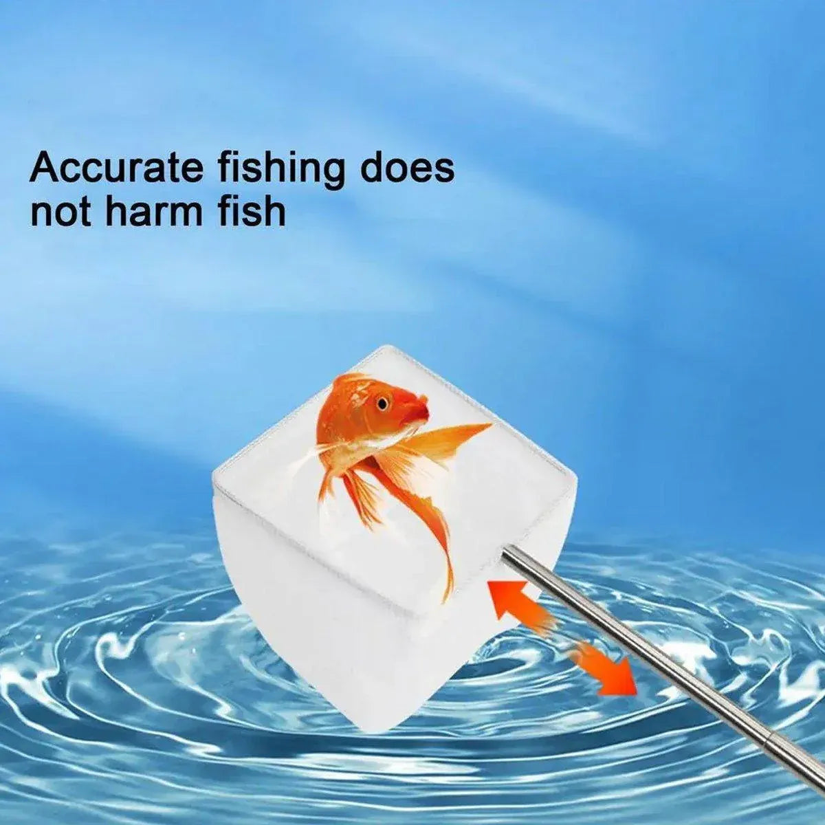 Retractable Fish Net for Fish Tank Pocket Fishing Net with Handle Aquarium Tools - Round-L