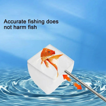 Retractable Fish Net for Fish Tank Pocket Fishing Net with Handle Aquarium Tools - Round-L