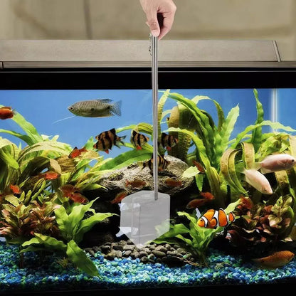 Retractable Fish Net for Fish Tank Pocket Fishing Net with Handle Aquarium Tools - Round-L