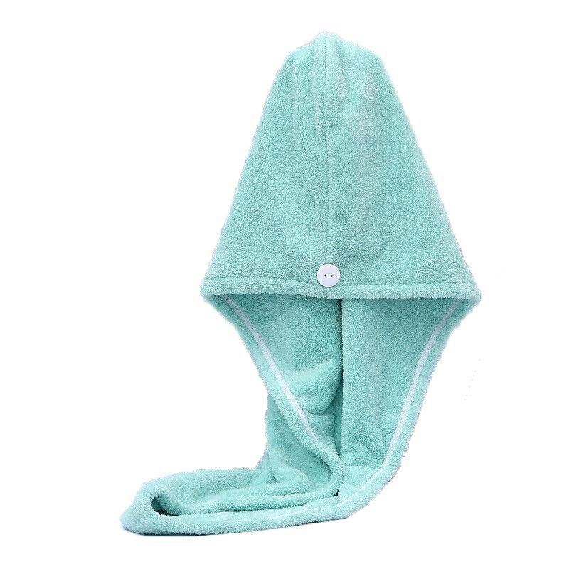 Fast Dry Hair Cap Wrap Towel Quick Drying Turban Bath Head Magic Wrap Hat Spa Au - Green