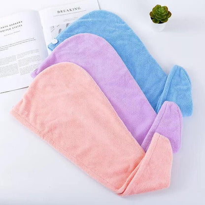 Fast Dry Hair Cap Wrap Towel Quick Drying Turban Bath Head Magic Wrap Hat Spa Au - Green