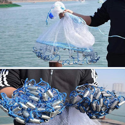 Frisbee Hand Casting Fishing Net Easy Throw Bait Net Swinging Tackle Gear - 360cm