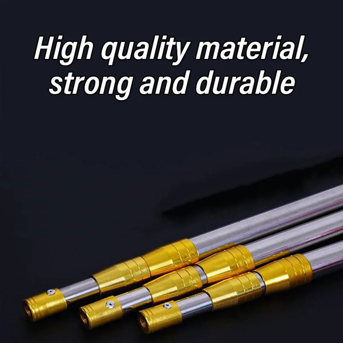 Stainless Steel Telescopic Mesh Rod Extendable Fishing Landing Net Handle Pole