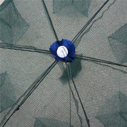 Large Fishing Net Fish Crab Yabbie Trap Minnow Crawfish Shrimp Cage Net Foldable - 10 Side 10 Holes