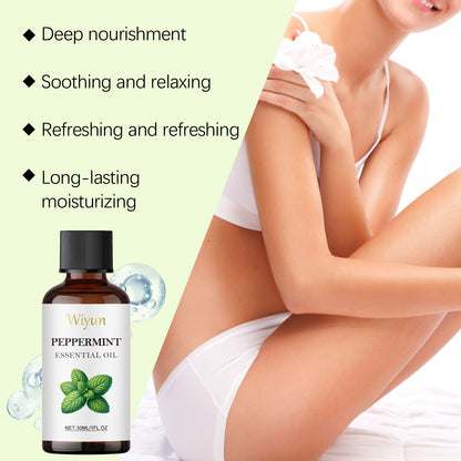 Wiyun Multi-Functional Massage Essential Oil, Moisturizes And Moisturizes The Skin With Delicate Moisturizing And Brightening Mint Cooling Body Oil