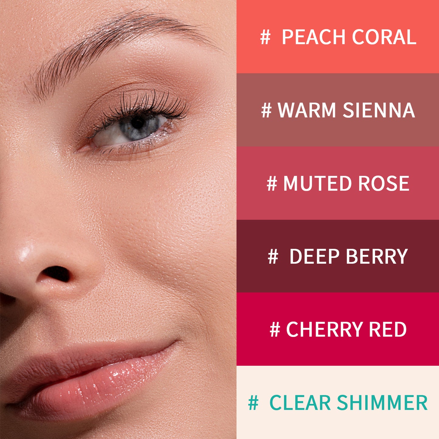 Moisturizing Lip Gloss  Rose Powder