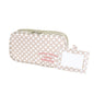 2 Layer Makeup Bag W Mirror Travel Cosmetic Bag Organizer Brush Slots Portable  Beige
