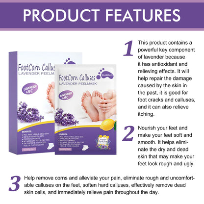 West&Month Lavender Peel Mask, Moisturizing Foot Cleansing Keratin Anti-cracking And Dead Skin Care Foot Mask