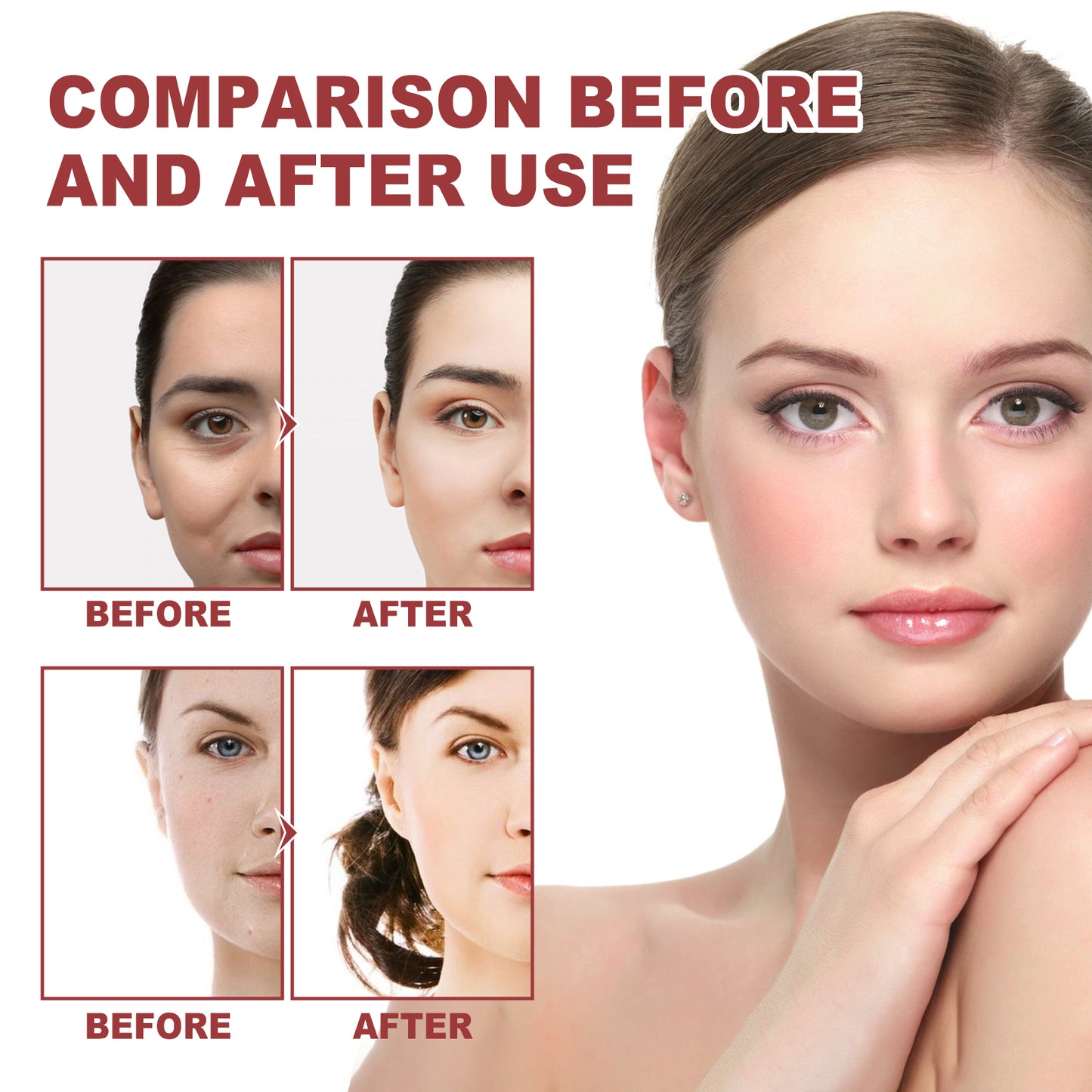 OUHOE Collagen Membrane, Lighten Wrinkles, Bags, Dark Circles, Firm Skin, Plump And Moisturize Eye Rejuvenation Mask