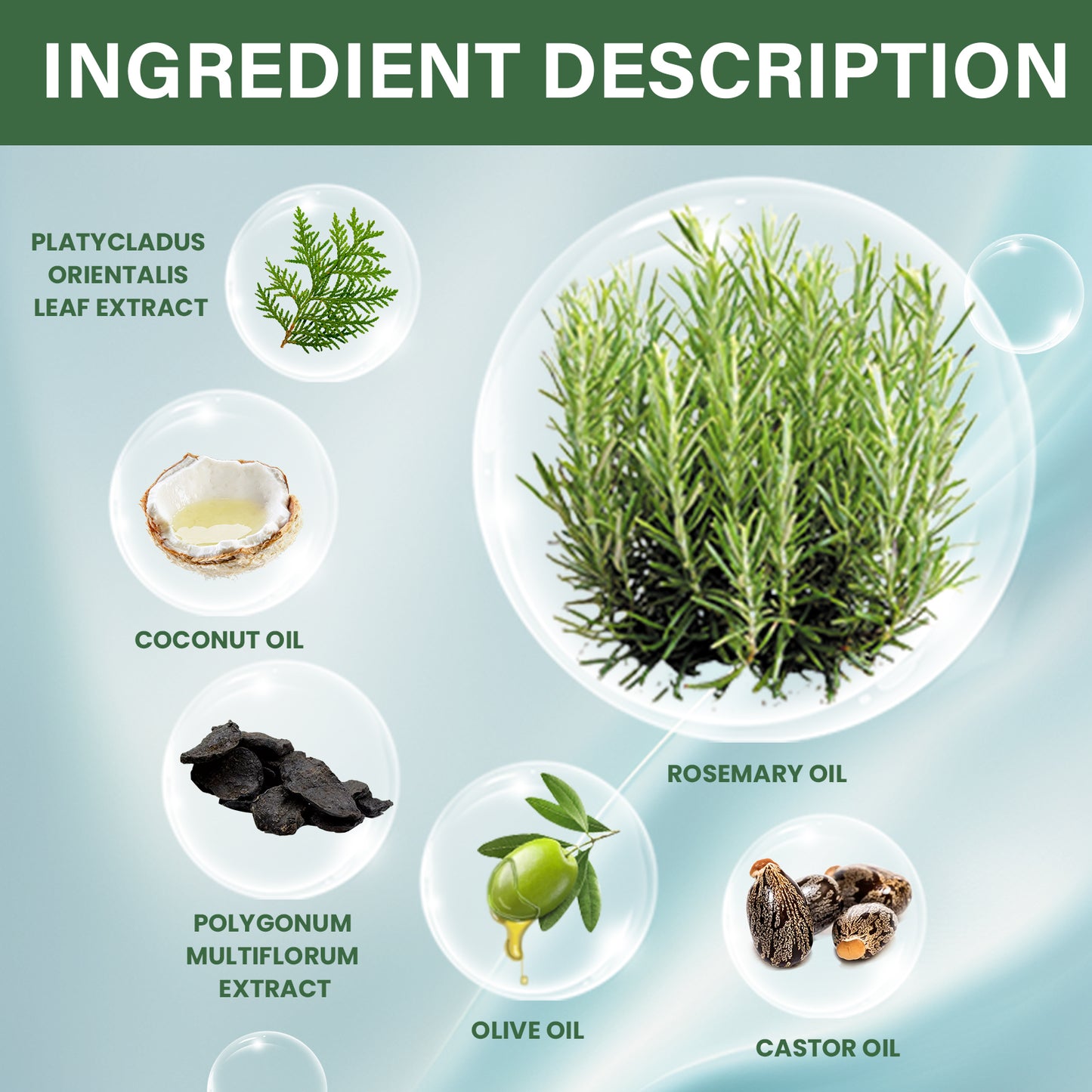 EELHOE Rosemary Oil Capsules, Nourish Hair Roots Prevent The Loss Of Solid Hair And Hair Moisturizing Hair Care Essential Oil