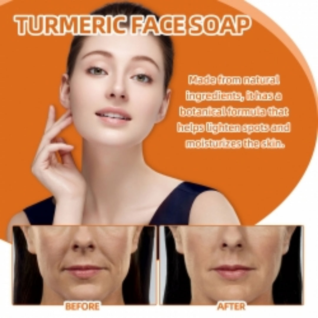 West&Month Turmeric Face Soap, Face Repair Gentle Cleansing, Fade Spots And Smooth Fine Lines Cleaner Soap