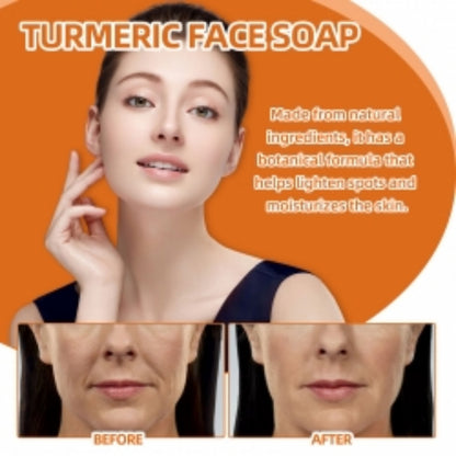 West&Month Turmeric Face Soap, Face Repair Gentle Cleansing, Fade Spots And Smooth Fine Lines Cleaner Soap