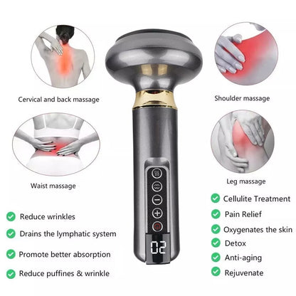 12 Levels Electric Cupping Massager Vacuum Suction GuaSha Anti Cellulite Beauty