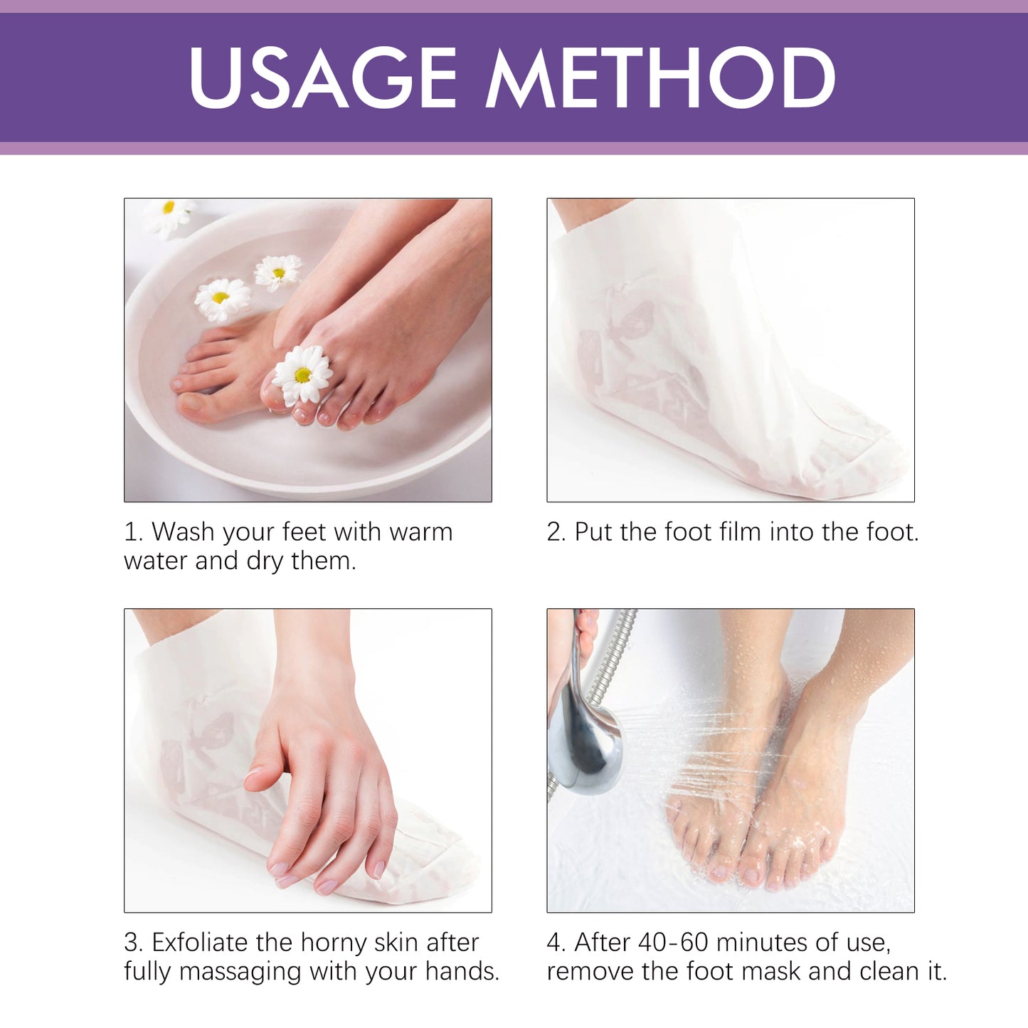 West&Month Lavender Peel Mask, Moisturizing Foot Cleansing Keratin Anti-cracking And Dead Skin Care Foot Mask